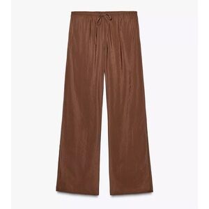 Zara Flowy Pants - M - Brown - new with tags